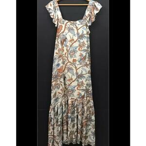 House of Harlow 1960 Floral Maxi Dress - Cream and Orange